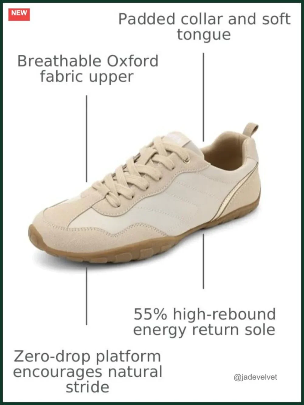 Women's Retro Fashion Sneakers Zero Drop Neutral Tennis Shoes